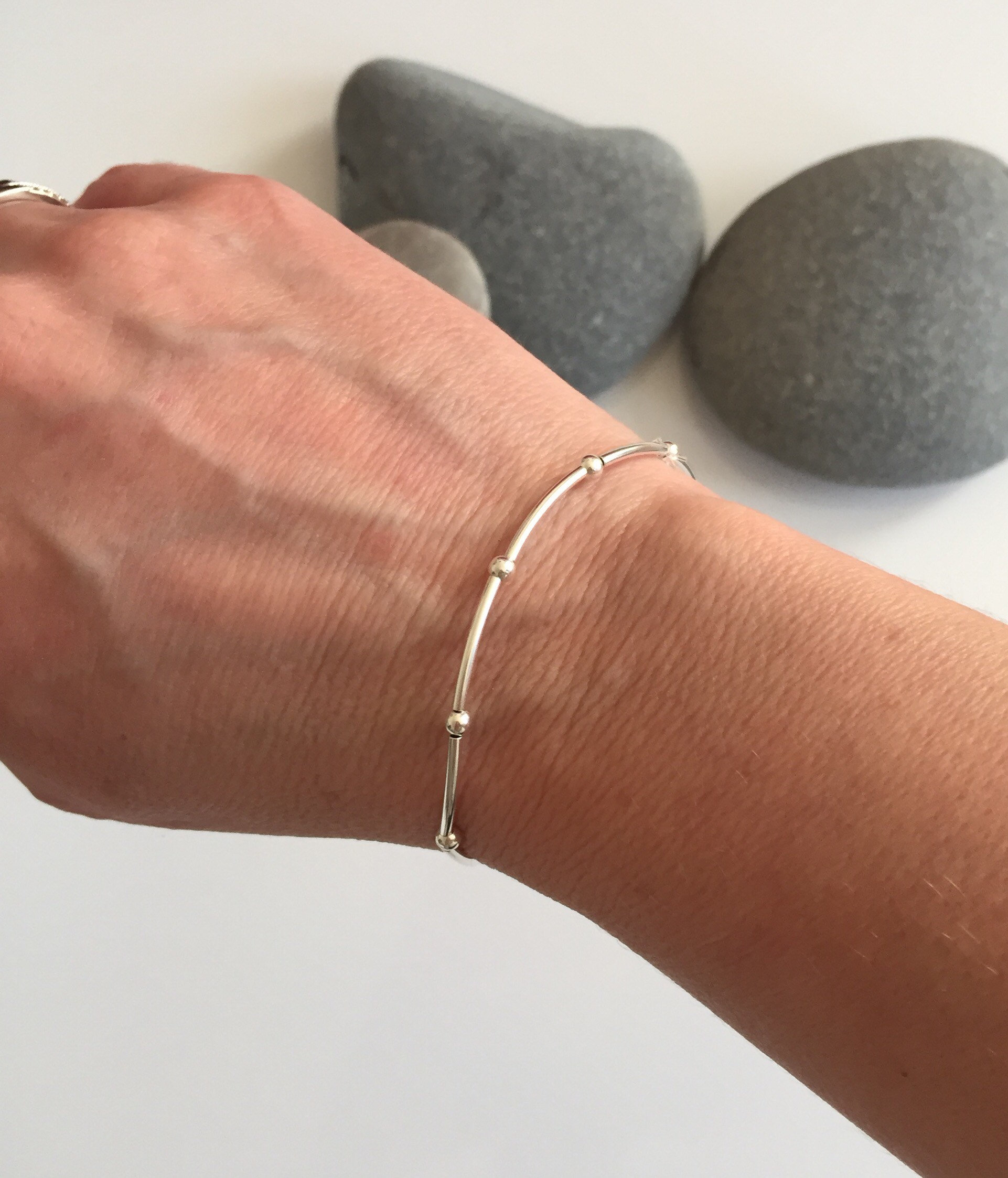 delicate sterling silver bracelet 5e457232