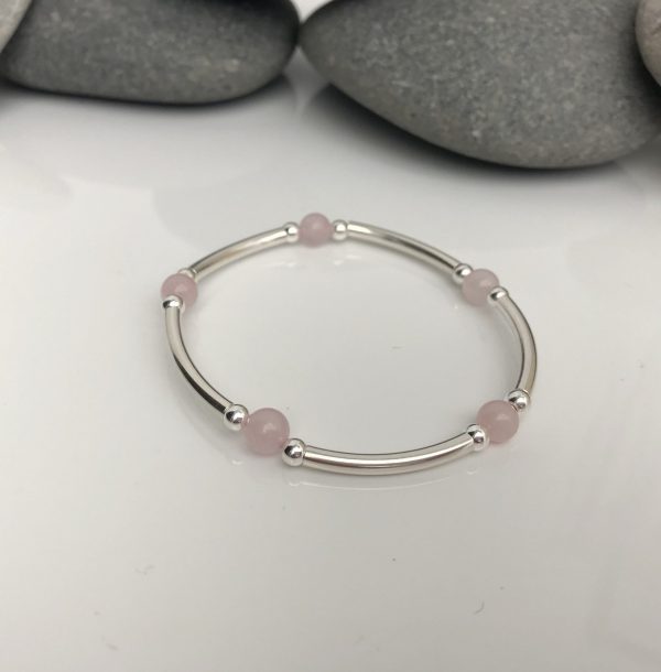 rose quartz and sterling silver bracelet 5e45a5a8 scaled