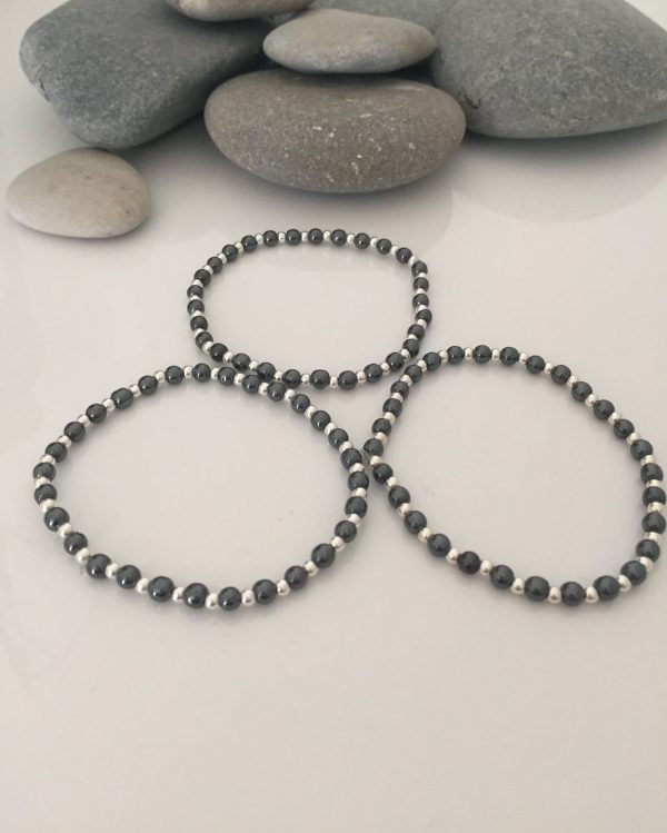set of 3 silver and black gemstone stacker bracelets 5e45a817 scaled