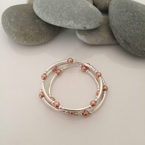 set of 3 sterling silver and rose gold stacking bracelets silver and rose gold stacking bracelet 5e45ad5f scaled