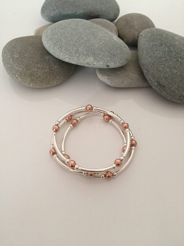 set of 3 sterling silver and rose gold stacking bracelets silver and rose gold stacking bracelet 5e45ad5f scaled