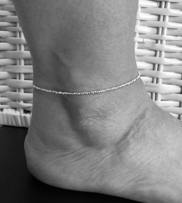 silver beaded anklet 5e4572ab