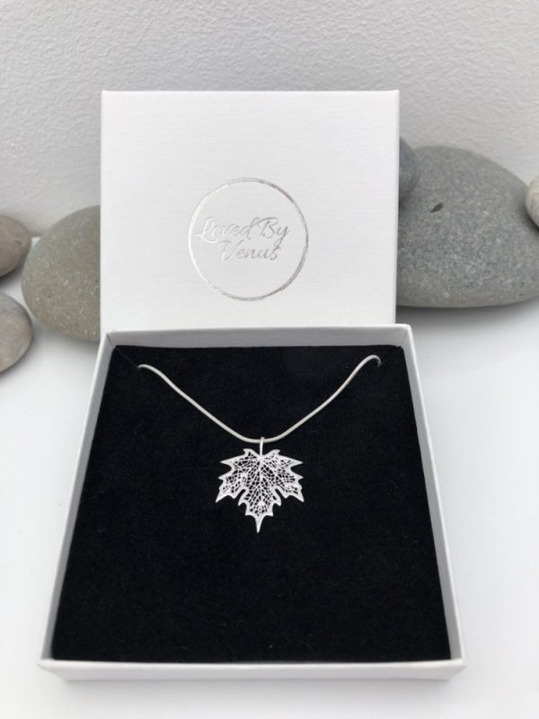 silver maple leaf necklace 5e459a3b