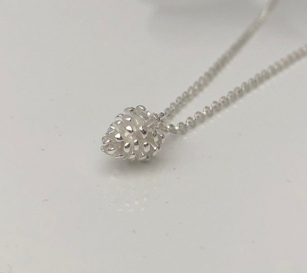 silver pinecone necklace 5e45cd69