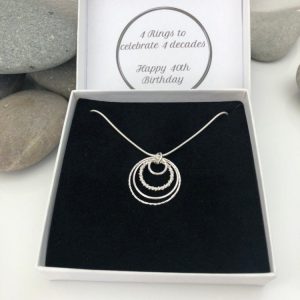 sterling silver 40th birthday necklace 5e459bc3