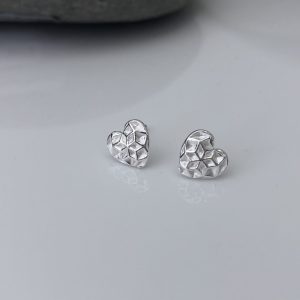 sterling silver heart stud earrings 5e456baf scaled