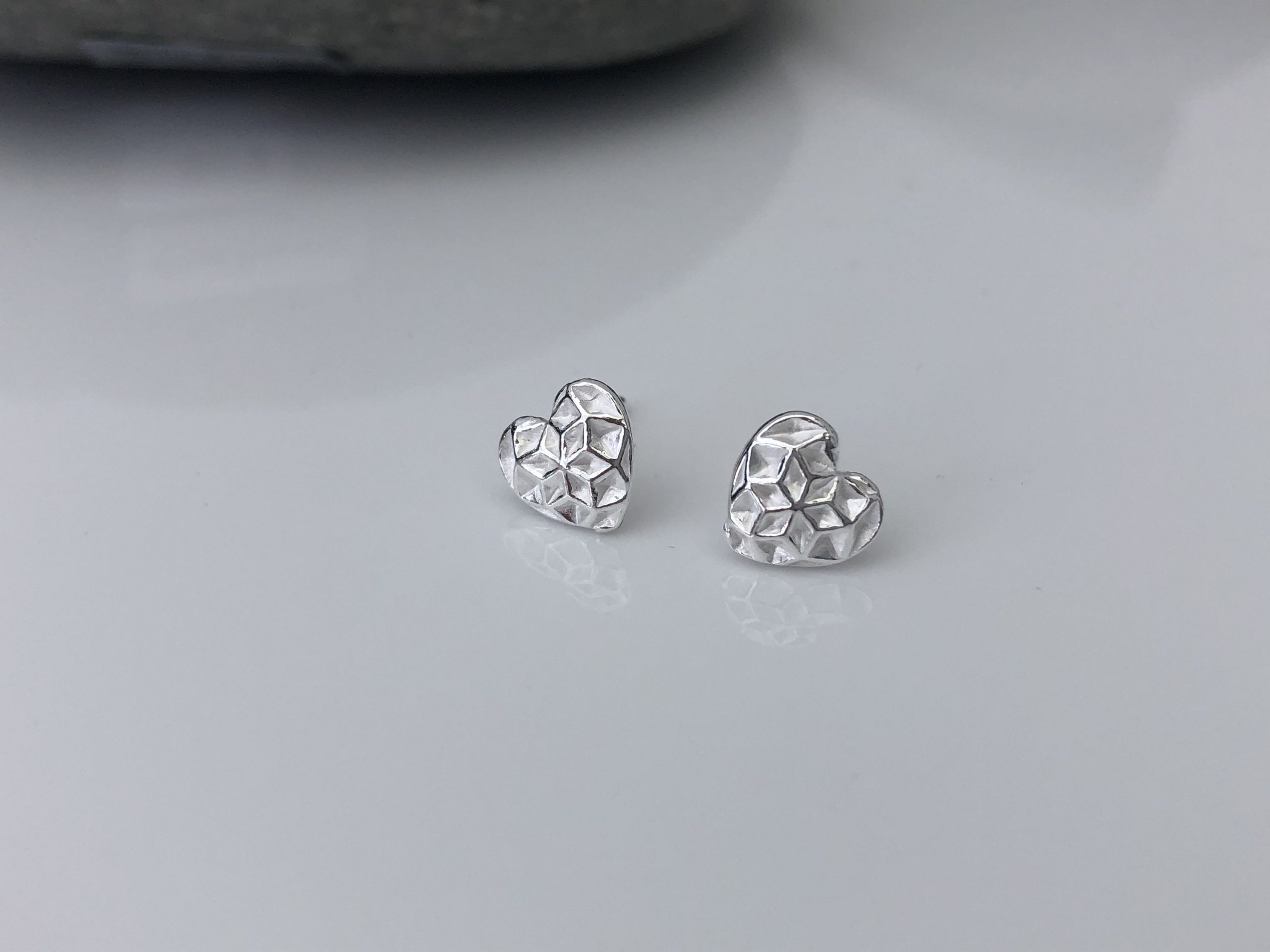sterling silver heart stud earrings 5e456baf scaled