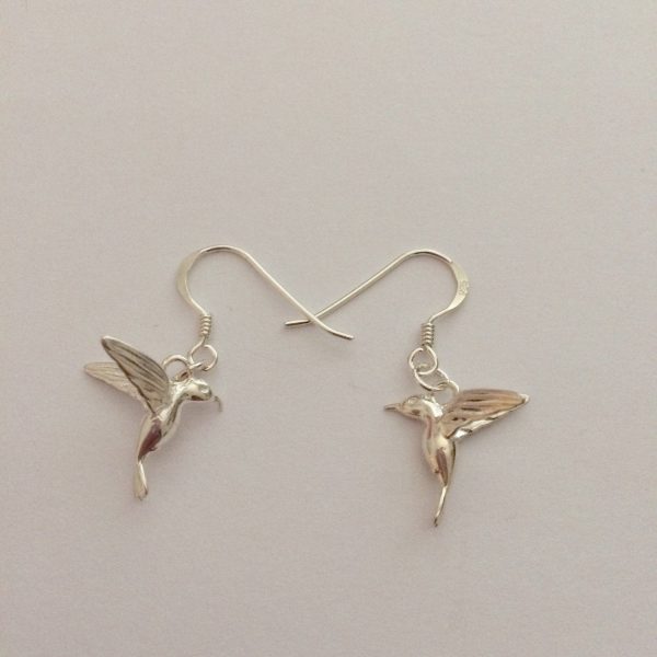 sterling silver humming bird drop earrings 5e45726e