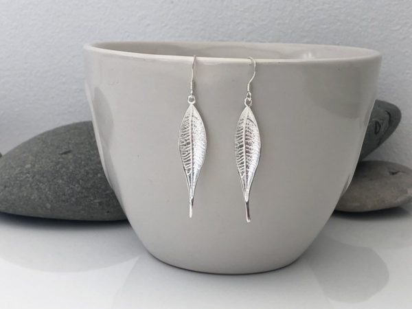 sterling silver leaf earrings 5e457812