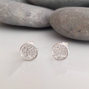 sterling silver tree of life stud earrings 5e45ccb2
