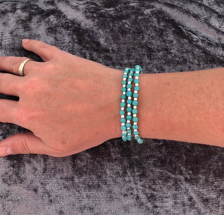 turquoise and sterling silver stacking bracelets 5e45a331