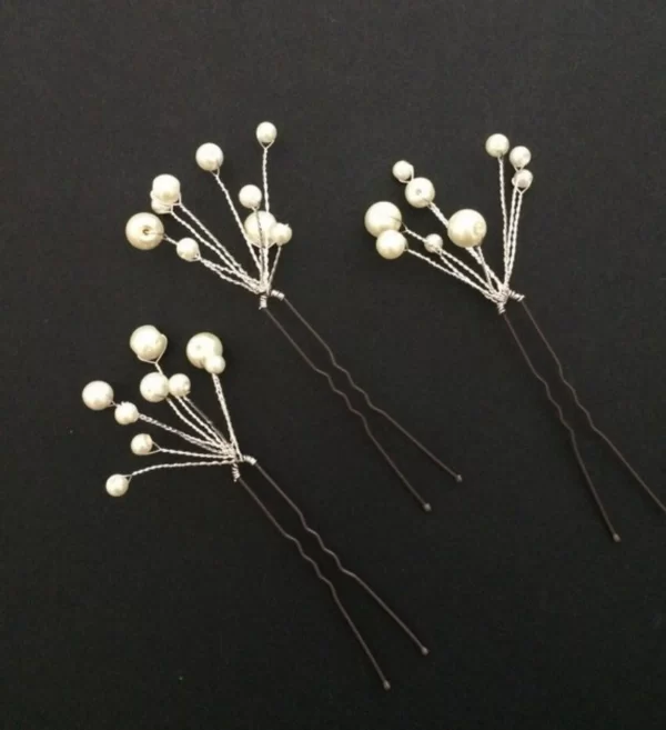 ivory pearl hairpins