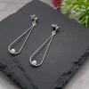 pearl oval earrings
