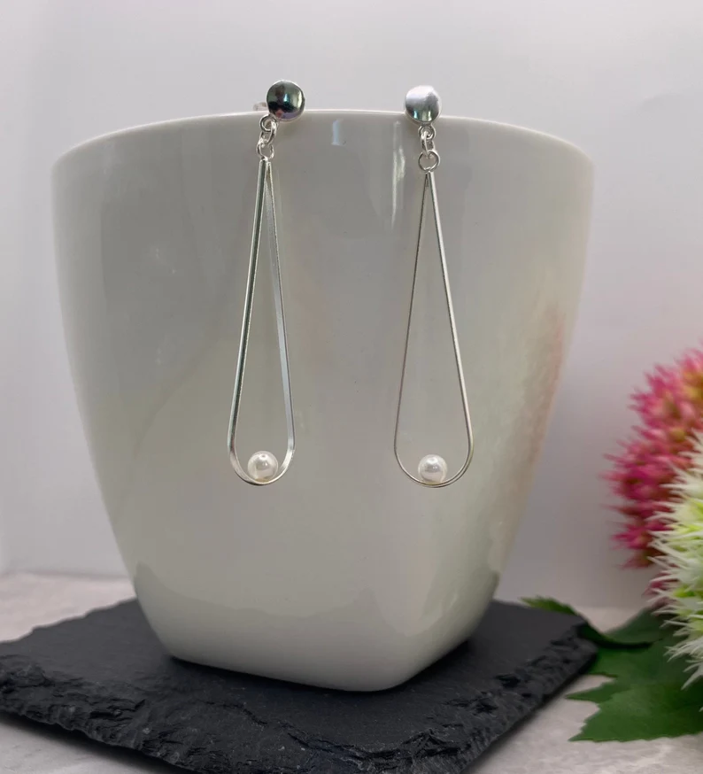 pearl oval earrings 2