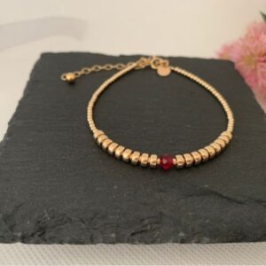 Gold filled 18th Birthstone Bracelet