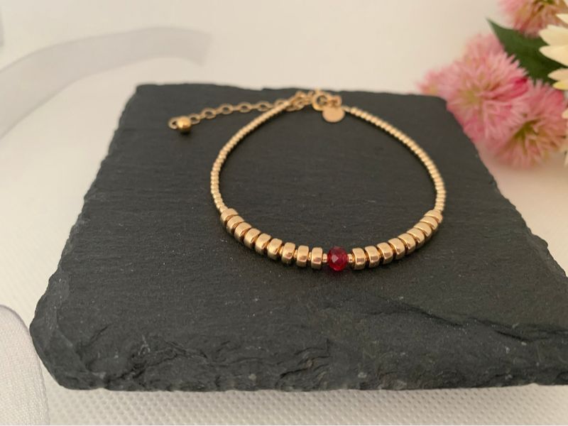 Gold filled 18th Birthstone Bracelet