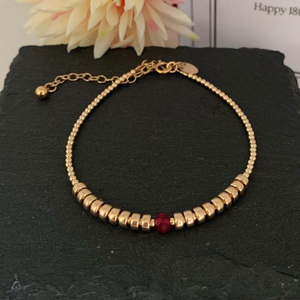Gold filled 18th Birthstone Bracelet - Image 2
